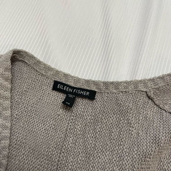 Eileen Fisher Grey Organic Cotton Cardigan Sweater Size XS - Picture 2 of 8